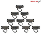 Set of 10 LED Emergency Strobe Lights for Car