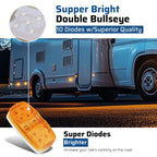 4X Amber LED Trailer Side Marker Light for