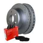 Rear Brake Kit 330mm Drilled Disc & TRW Pro Ceramic Pads for Cadillac Chevy GMC