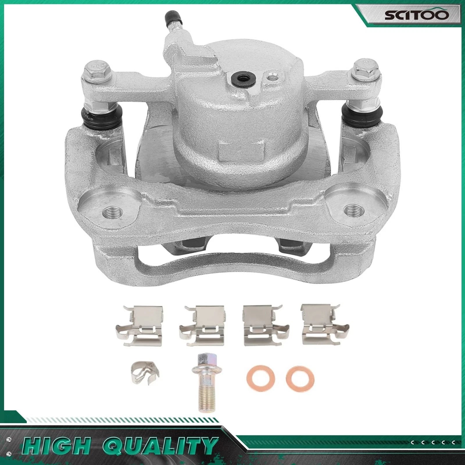 Set of 2 Front Left Brake Calipers w/ Bracket for Pontiac Vibe (2009–2010) & Scion tC (2011–2016)
