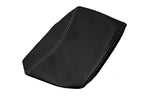 Console Lid Armrest Cover for BMW E46 (1999–2004) Carbon Fiber Beige Stitch