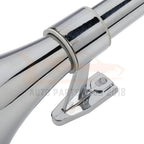 Chrome Silver Single Trumpet Air Horn Kit for Universal Vehicles