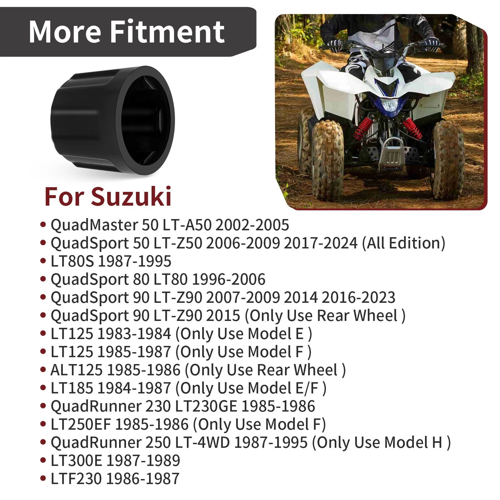 Center Hub Wheel Cap 54725-18A00 for Suzuki Quadsport Z90 (2007–2023)