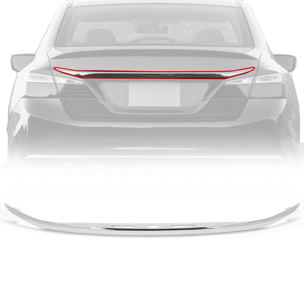 Chrome Rear License Garnish Trim for Honda Accord Sedan (2016–2017)
