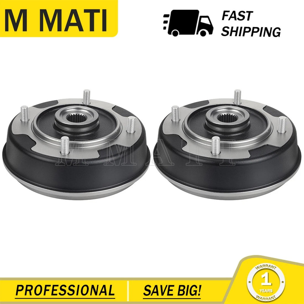 2 Rear Wheel Brake Drums for Kawasaki Mule 500, 520, 550 (1993–2006)