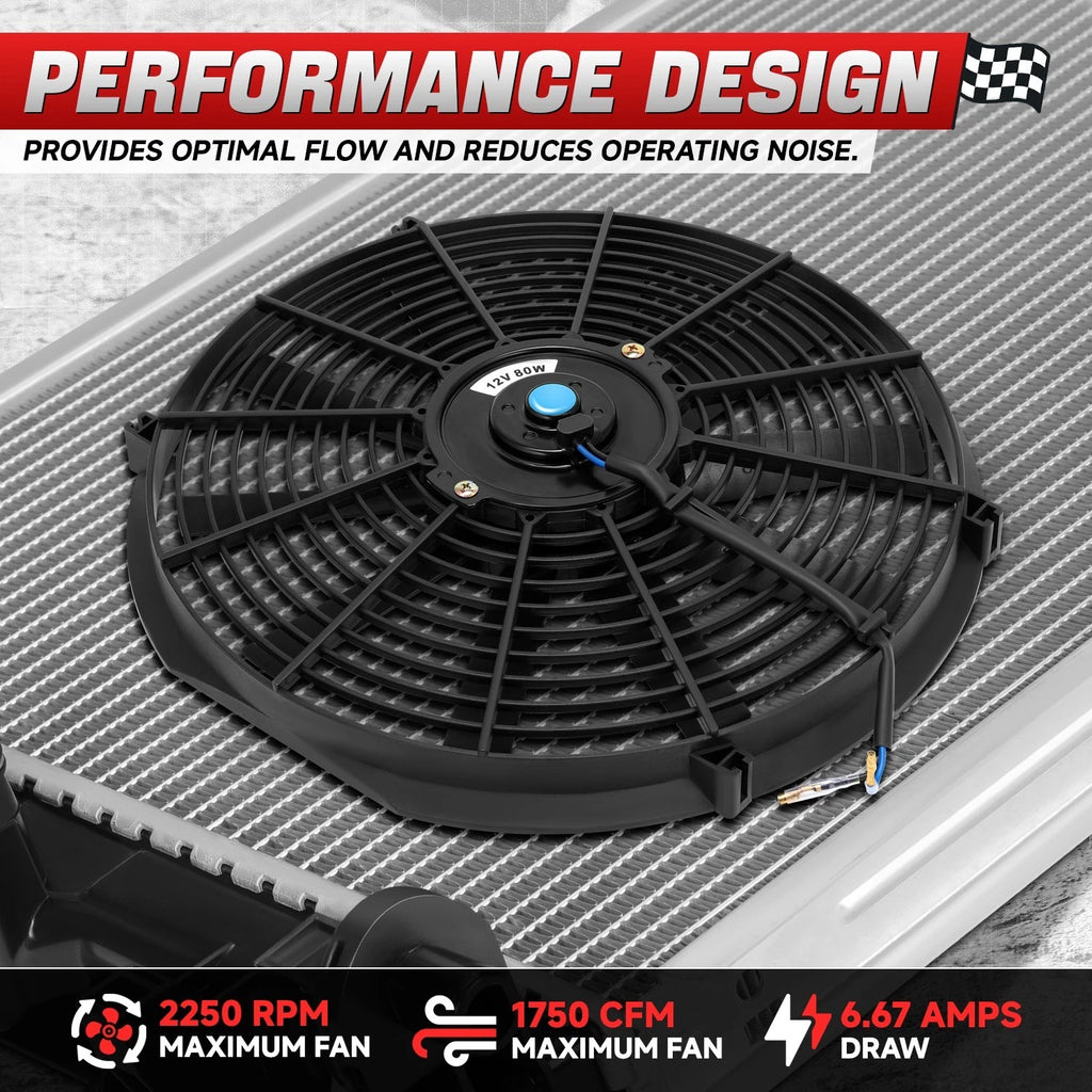 2X 14" Electric Radiator Cooling Fan Assembly Kit Universal