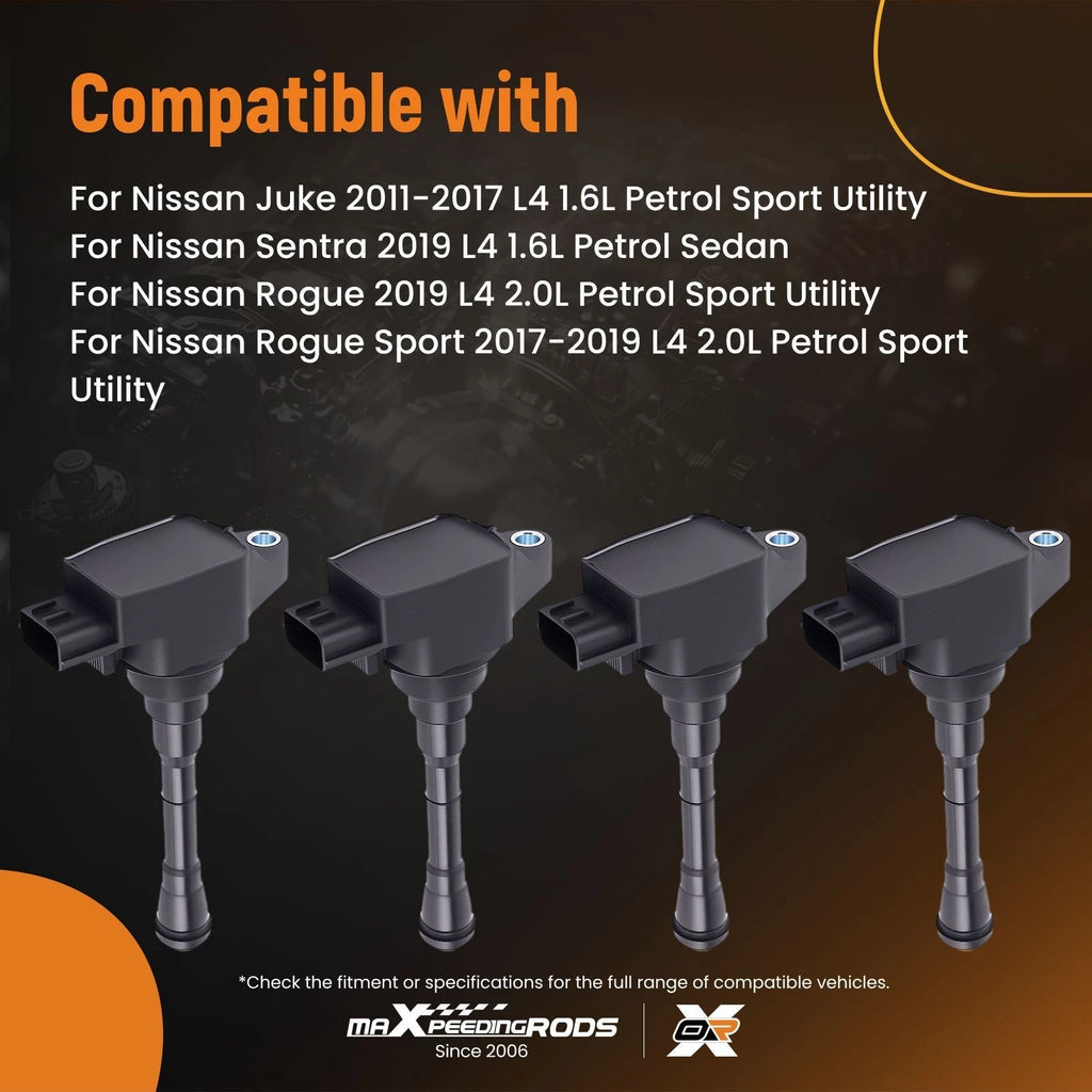 Ignition Coil Pack for Nissan Juke Rogue (2011–2019) 1.6L