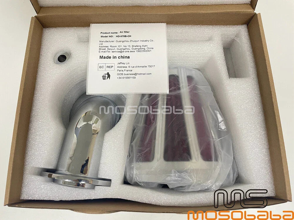 Intake Air Filter Cleaner Kit Chrome for Harley Dyna Softail Deluxe (2005-2017)