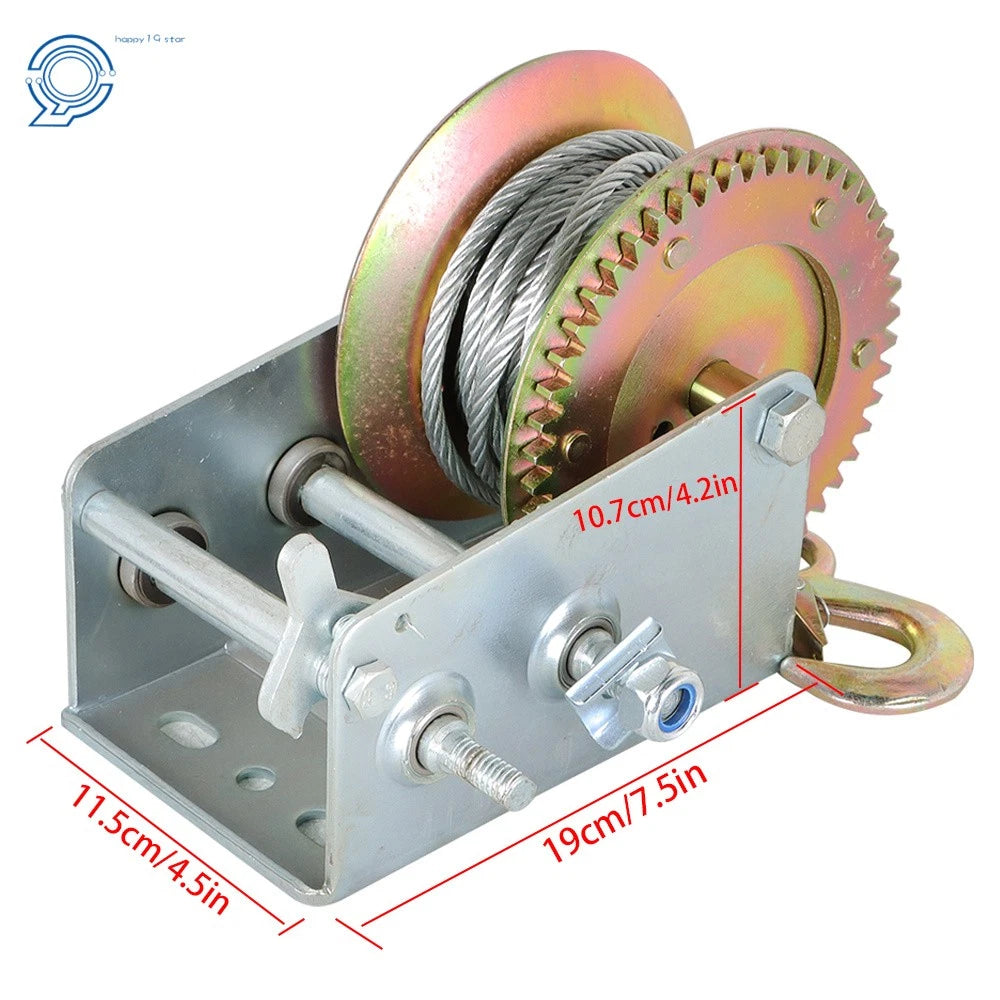 Hand Crank Winch for Trailer (3500 lbs)