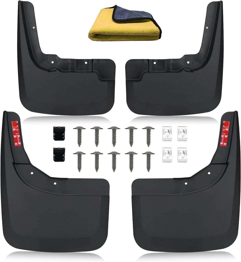 4X Mud Flaps Splash Guards for Chevrolet Silverado 1500 (2019–2024)
