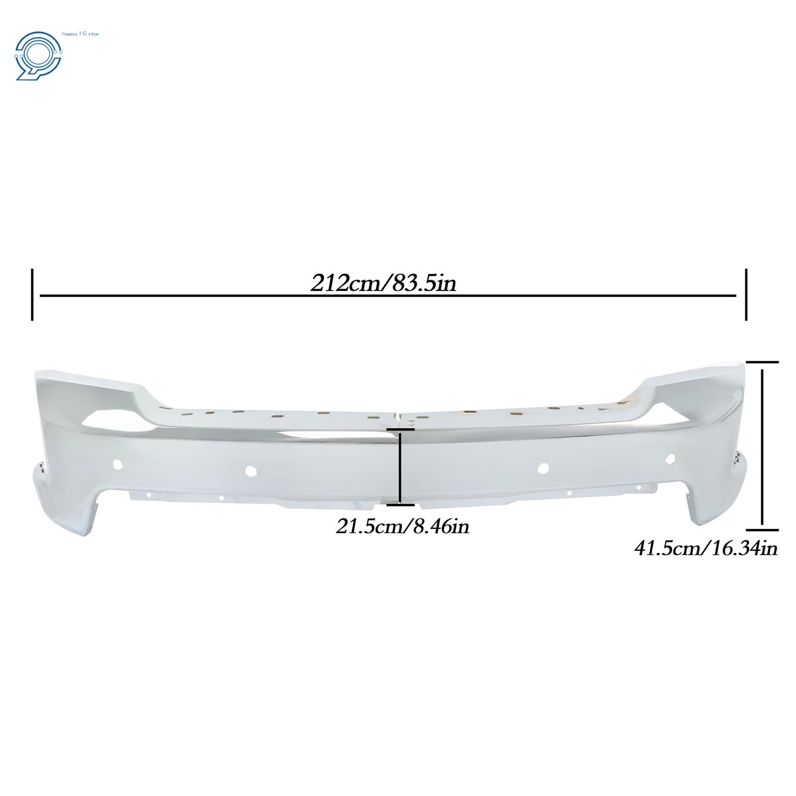 Front Bumper Face Bar with Sensor Holes for Chevy Silverado 1500 (2019–2022)