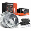 Rear Drilled Brake Rotors & Ceramic Pads for Nissan Pathfinder (2005–2012)