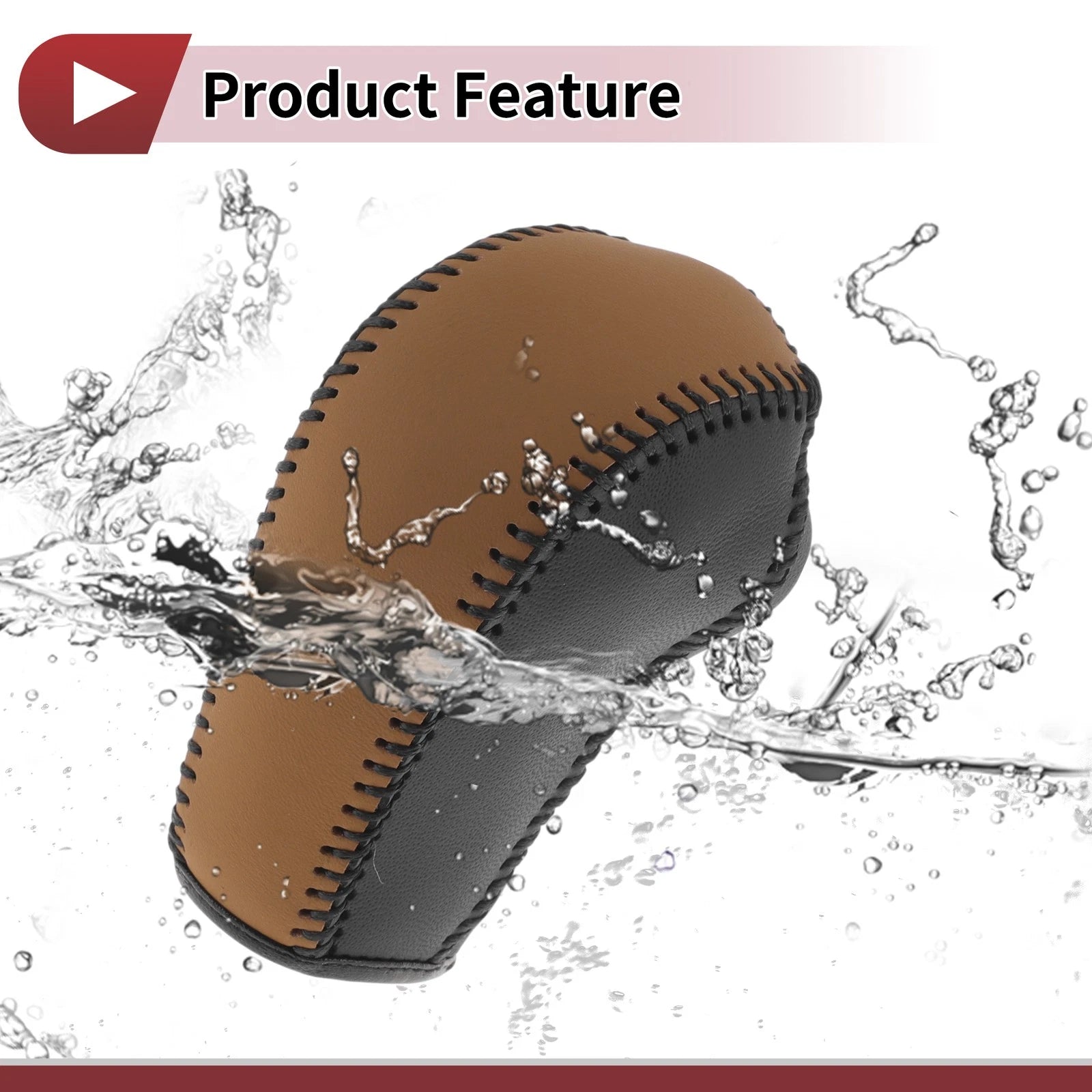 Gear Shift Knob Cover for Subaru Forester (2014–2017) Black Brown
