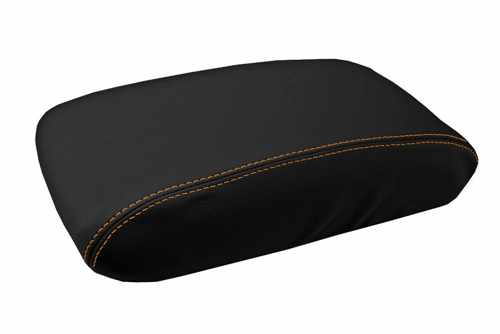 Leather Console Lid Armrest Cover for Jeep Grand Cherokee (2011–2019) Orange Stitch