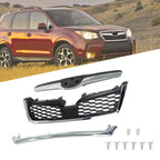 Front Grille Bumper for Subaru Forester (2014–2018) Chrome Honeycomb