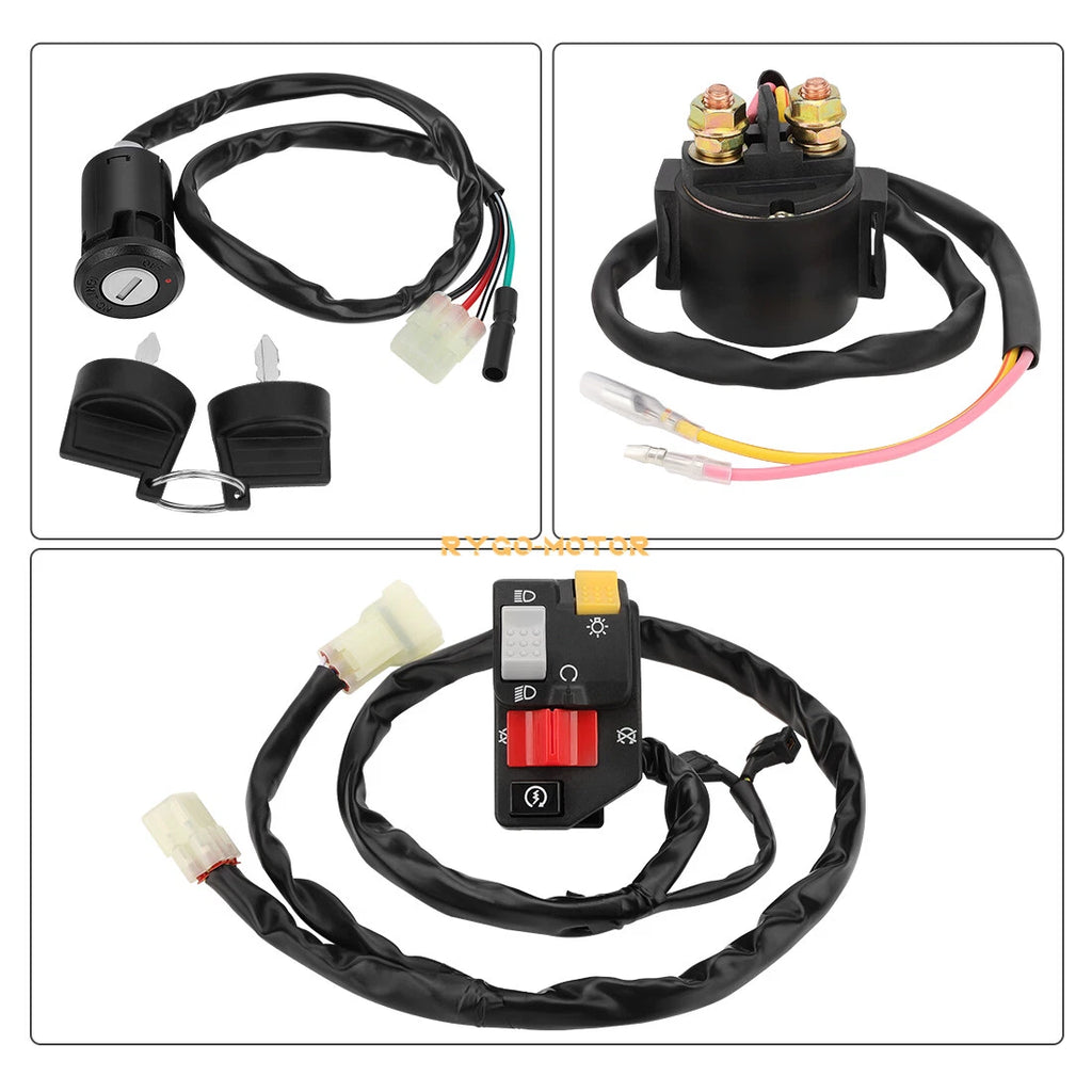 Handlebar Key Starter Relay Switch Kit for Honda TRX400EX Sportrax (1999–2004)