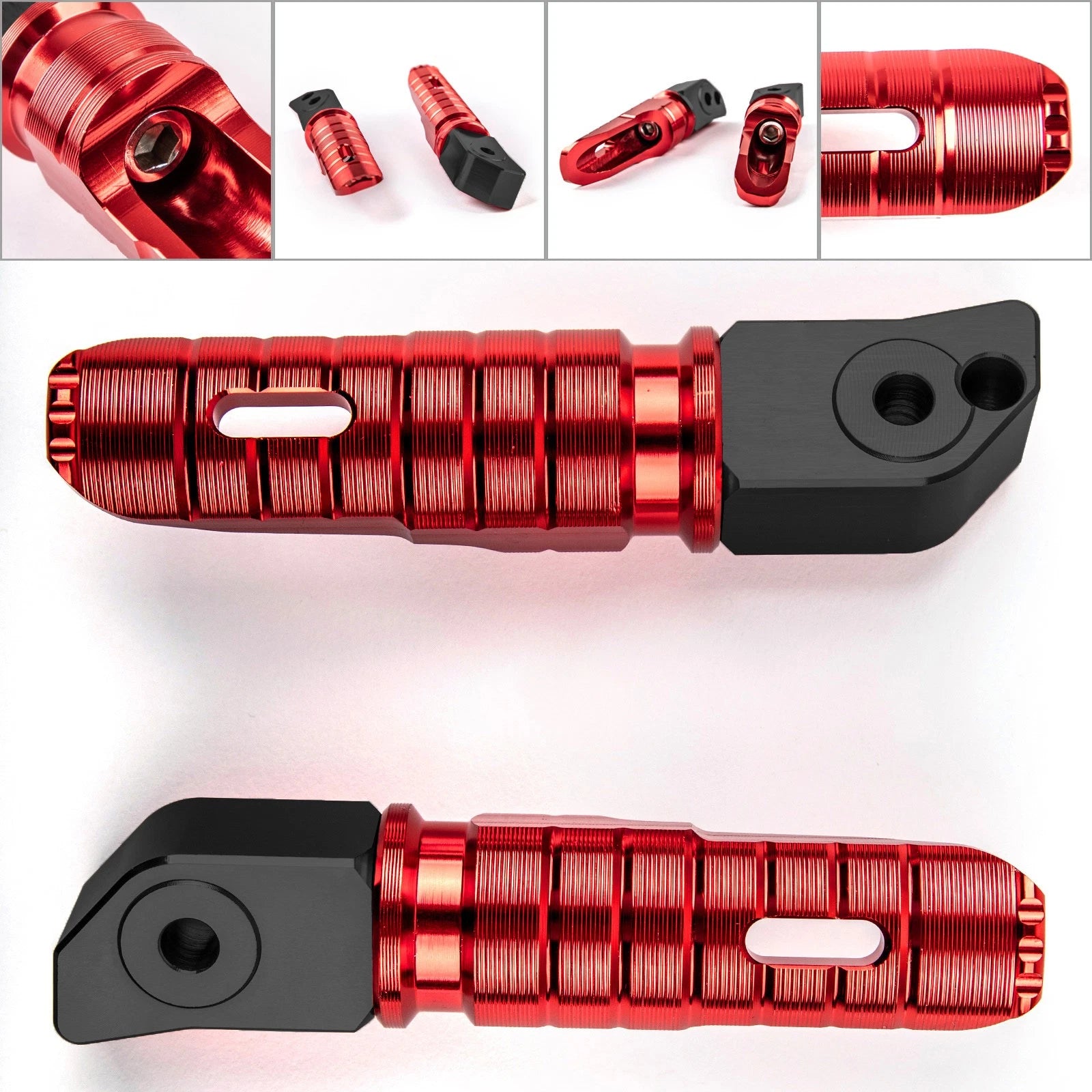 Rear Footrests Foot Pegs for Honda CBR250RR CBR600RR CBR1000RR CB1100 CBR900 (2017–2023) Red