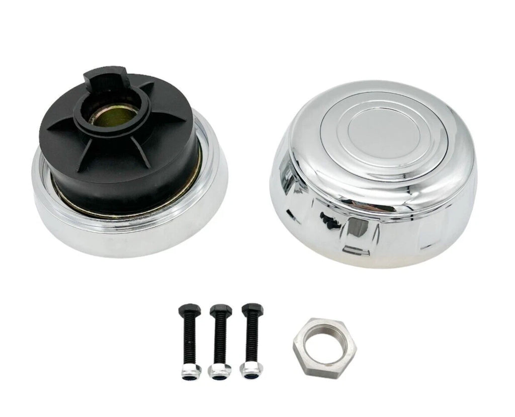 4-Spoke Slotted Steering Wheel with Horn and Hub Adapter for Kenworth (—)