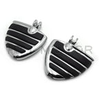 Chrome Wing Mini Floorboards w/ Adapters for Suzuki Marauder 1600 (2004–2006)