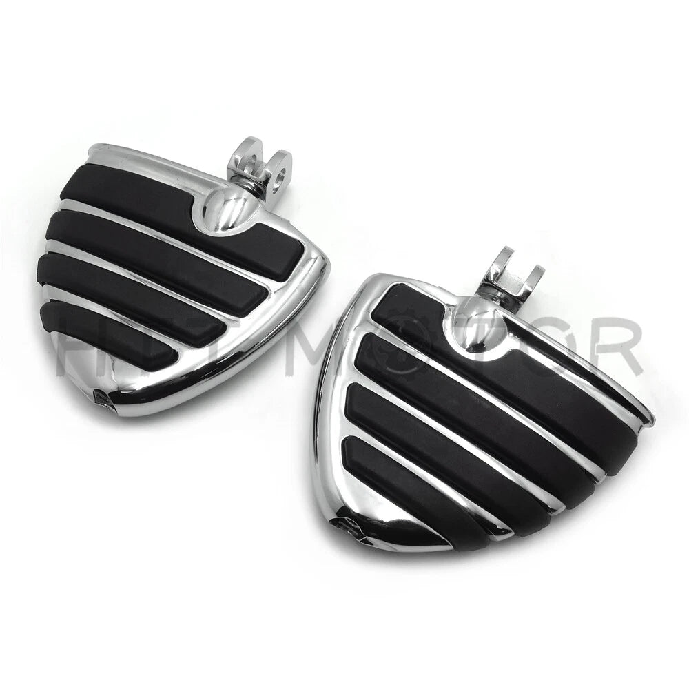 Chrome Wing Mini Floorboards w/ Adapters for Suzuki Marauder 1600 (2004–2006)