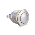 Momentary Switch for Automobiles (12V, 19mm, Stainless Steel, Waterproof)