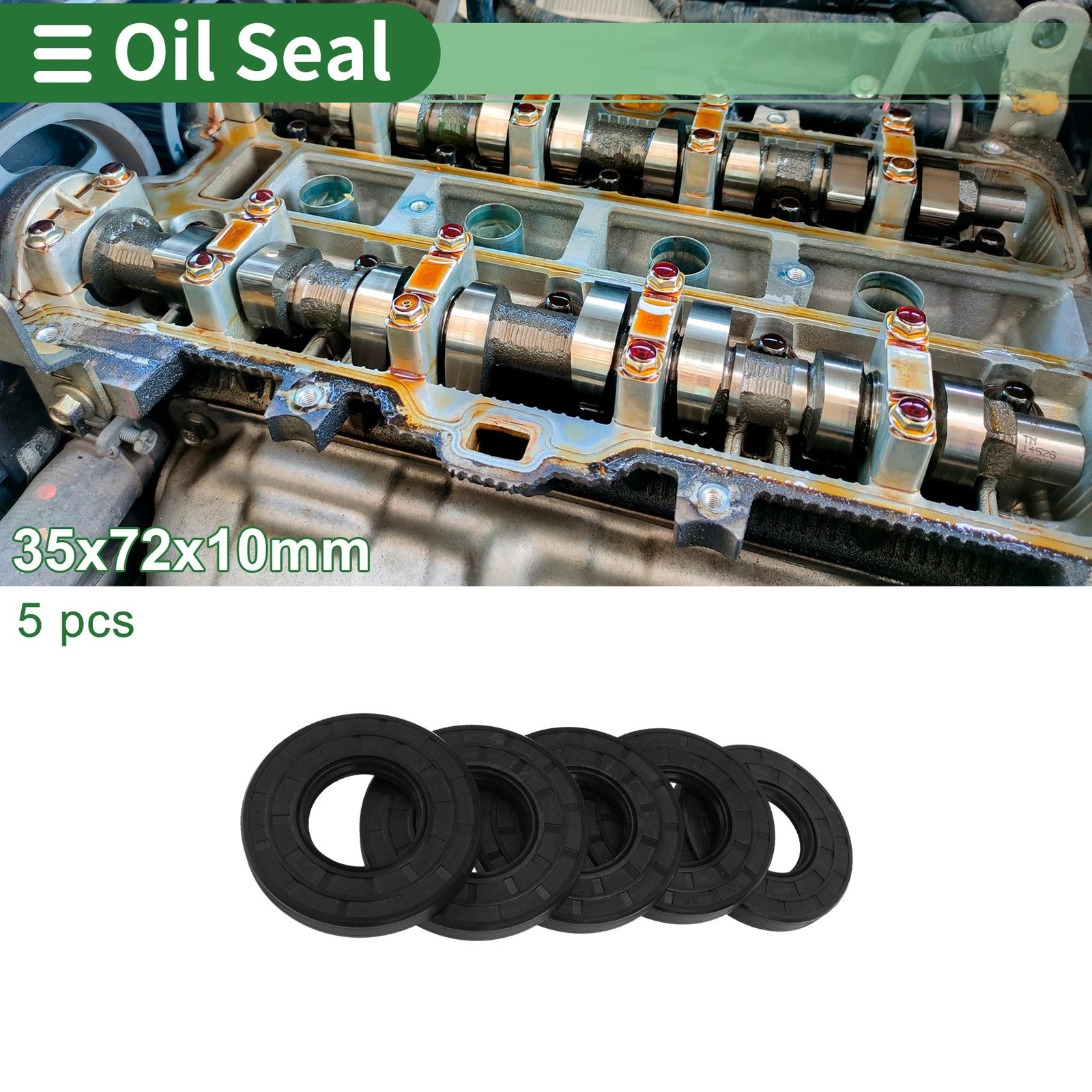 Oil Seal for Rotary Shaft (35x72x10mm) NBR Rubber High Pressure