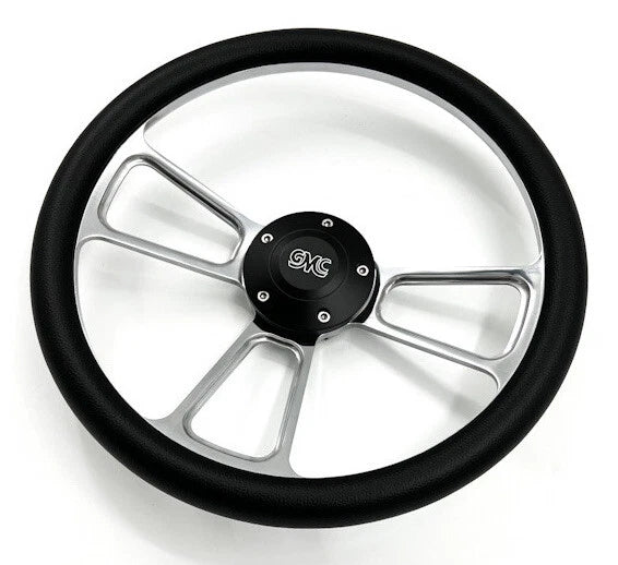 14 Inch Polished Steering Wheel for Universal Fit Vehicles (Custom)