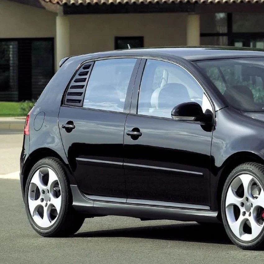 Gloss Black Side Rear Window Louver Shutter Cover Trim for Golf Mk5 (2004-2009)