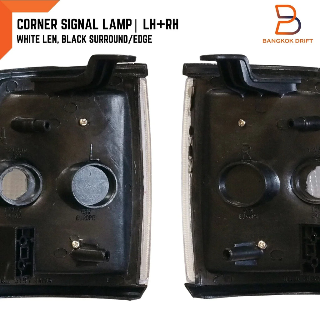 White Lens Black Trim Front Corner Signal Light for Holden Rodeo (91-97)