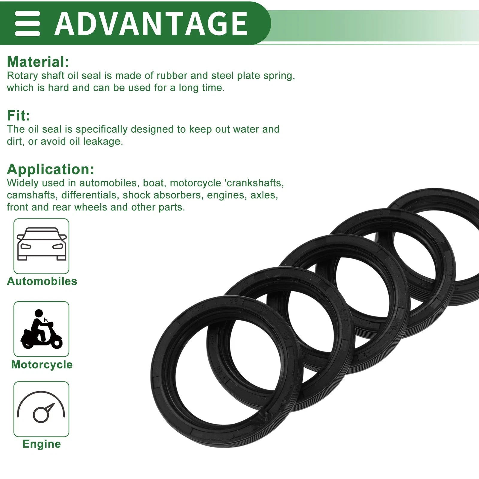 Oil Seal for Rotary Shaft (42x55x10mm)