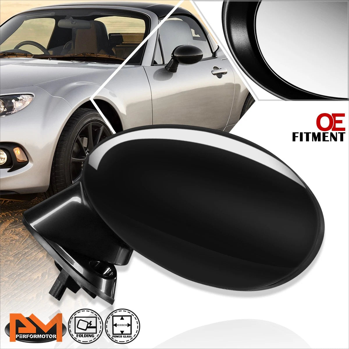 Manual Adjust Side Rear View Mirror for Kia Soul (2012–2013)