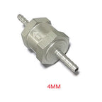 4MM One Way Check Valve for Gas or Diesel Fuel (Silver Aluminum)
