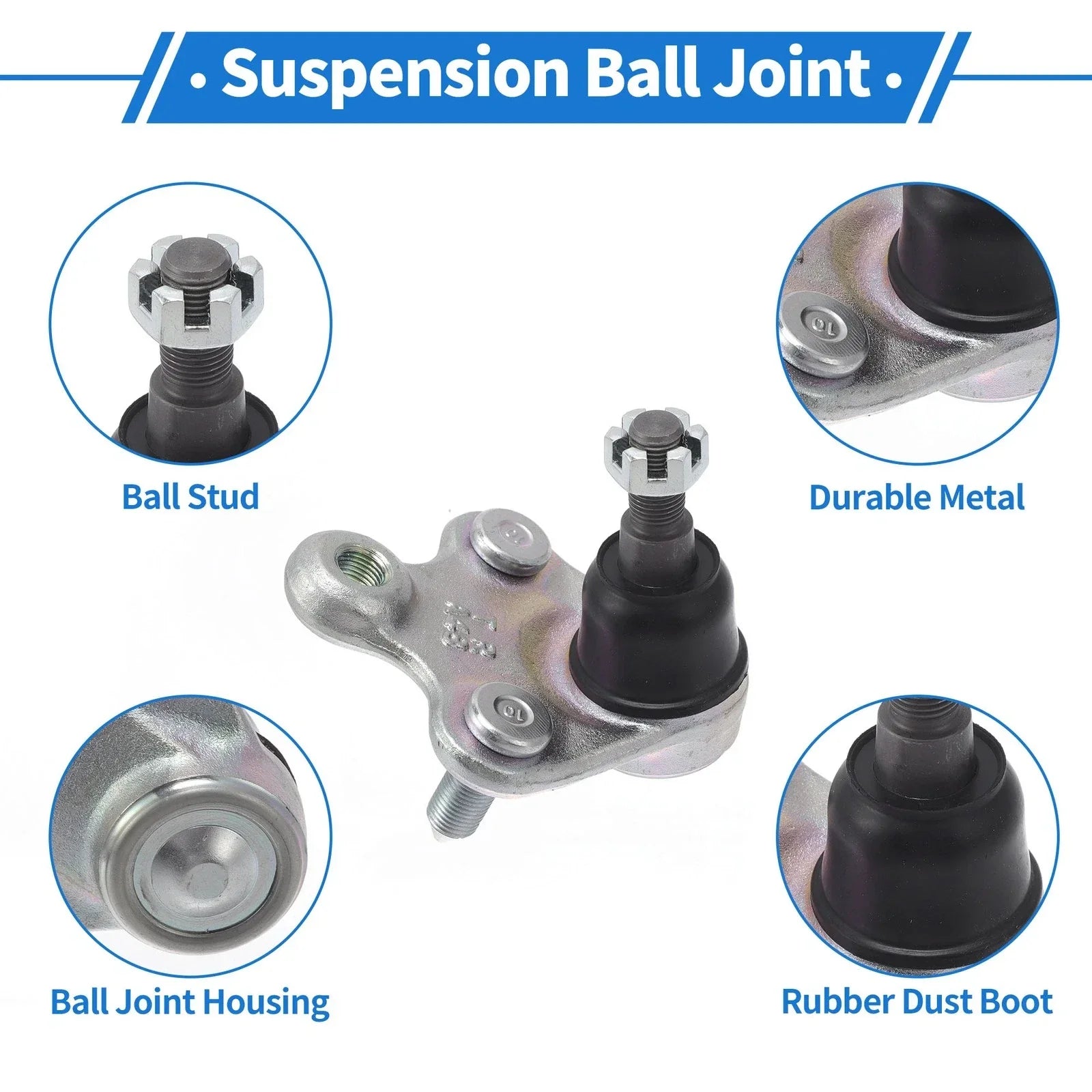 2 x Front Lower Ball Joints for Honda Civic (2012-2018)