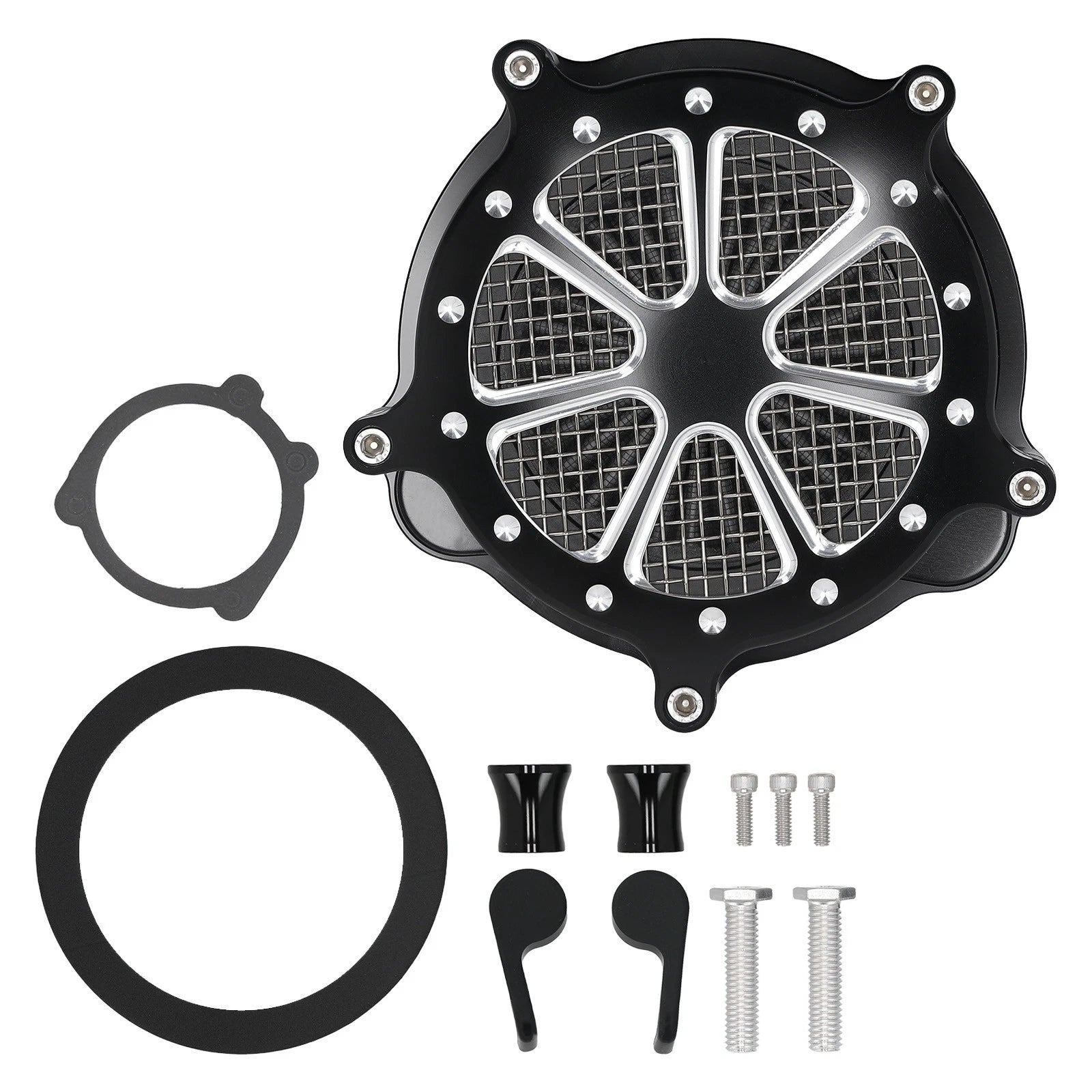 Black Air Intake Filter Kit for Harley Sportster XL883 1200 (2004–2022)