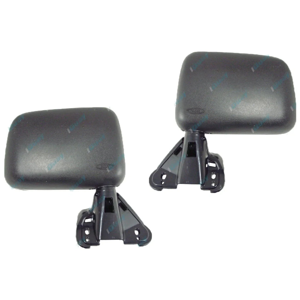 LH+RH Black Manual Door Mirrors Pair for Toyota Hilux 1983-2004 Left Right L+R
