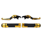Folding Extendable Brake Clutch Levers for Benelli TRK502/X (2017–2023) Gold