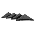 Set of 4 Universal Rear Bumper Fin Diffuser Spoiler Lip Splitter Carbon Style