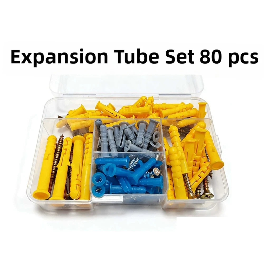 80pcs Expansion Anchors with Screws for Slate Concrete Brick