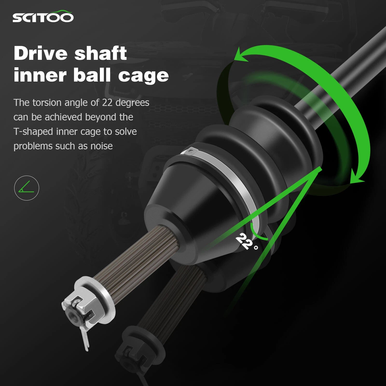Set of 2 CV Axles for Polaris Ranger 500 (2002–2005)
