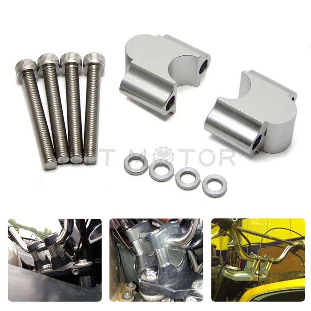 CNC Handlebar Riser Bars Kit 7/8" 30mm for ATV Dirt Bike Off Road