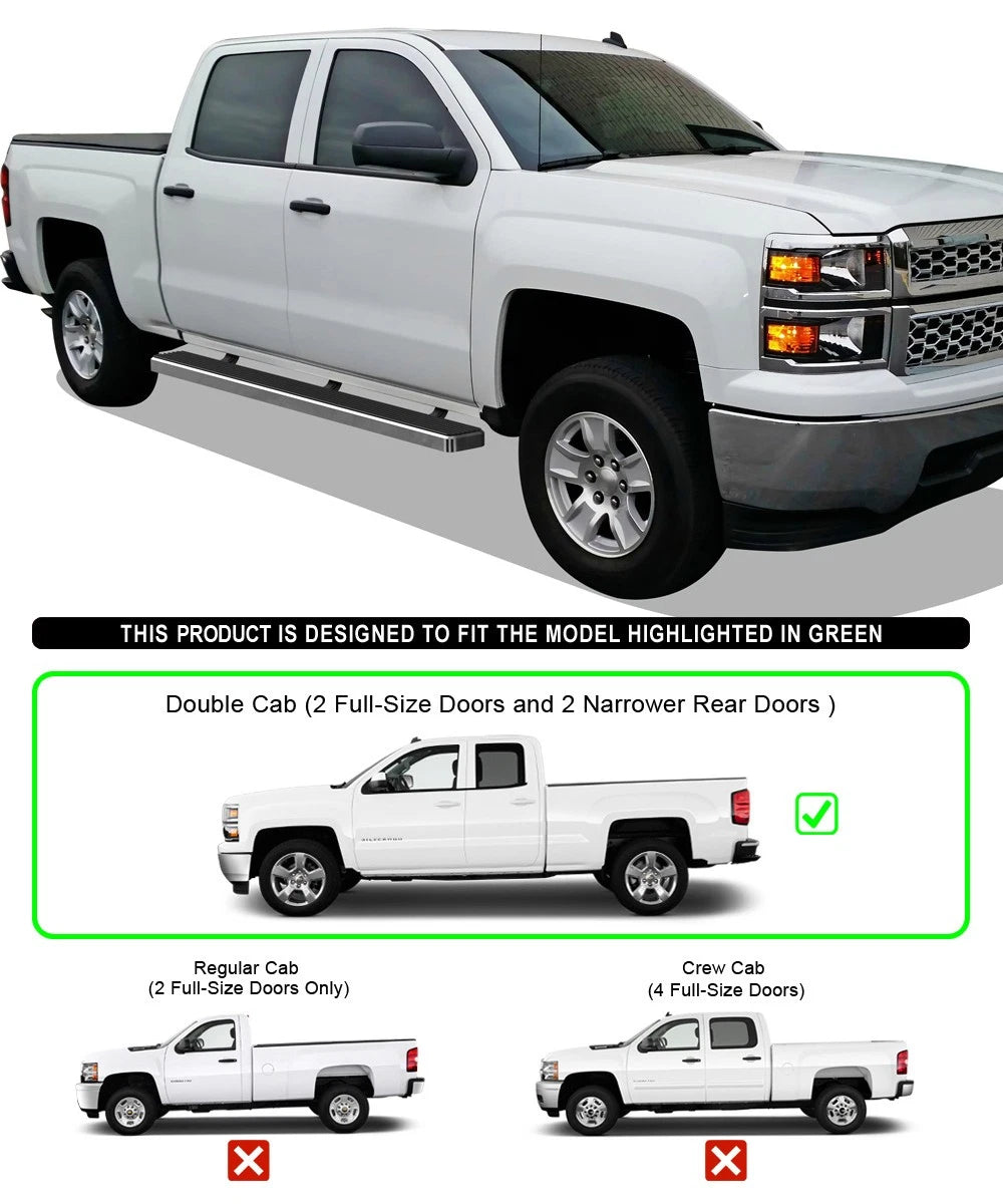 Running Boards for Silverado Sierra Double Cab (2007-2018)