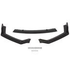 3Pc Front Bumper Lip Spoiler for Infiniti Q50 (2018–2020) - Painted Black
