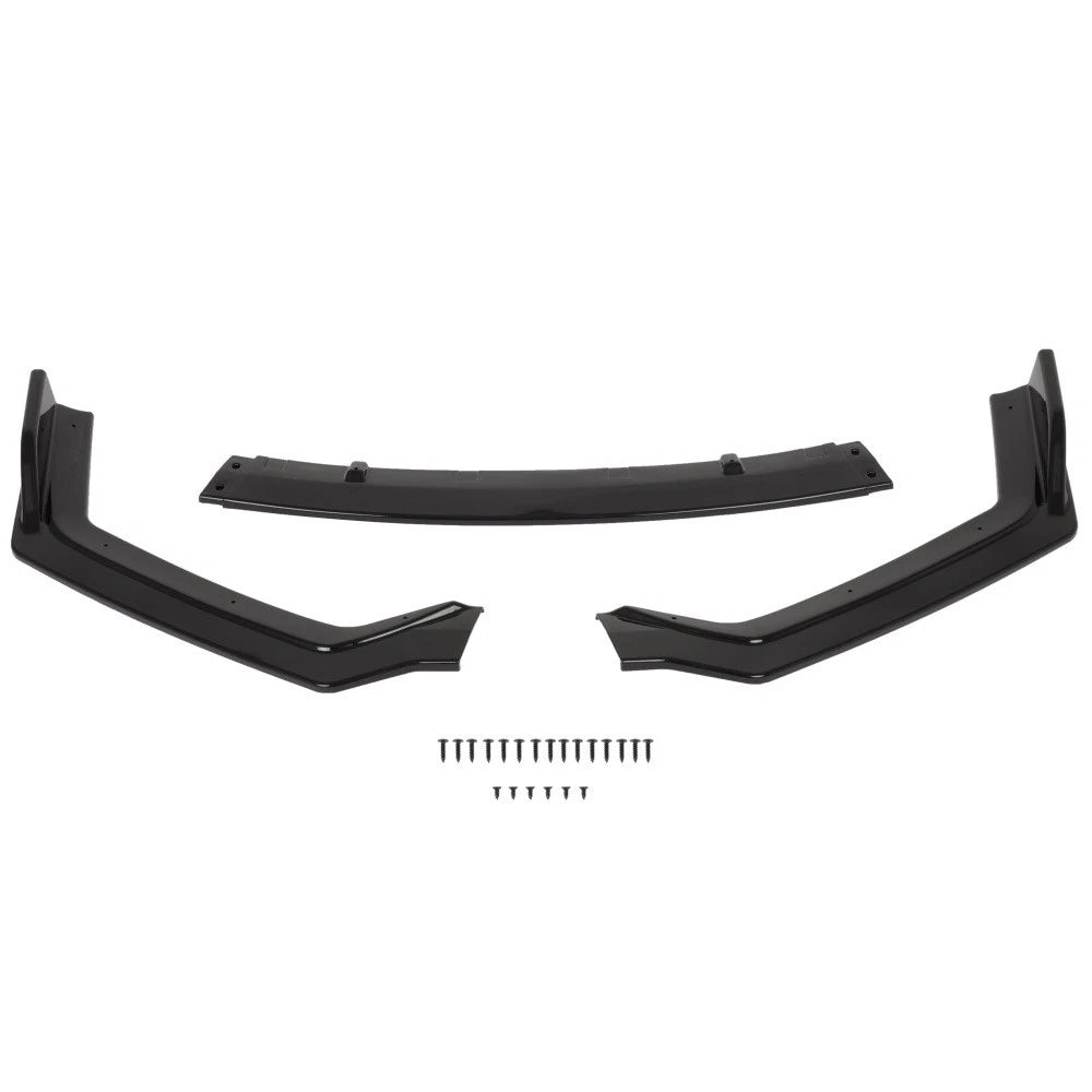 3Pc Front Bumper Lip Spoiler for Infiniti Q50 (2018–2020) - Painted Black