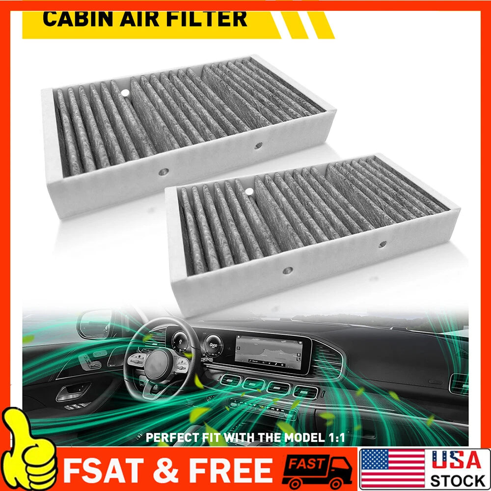 2X Activated Carbon Cabin Air Filter for Mercedes-Benz GL350 GL450 (2010–2019)