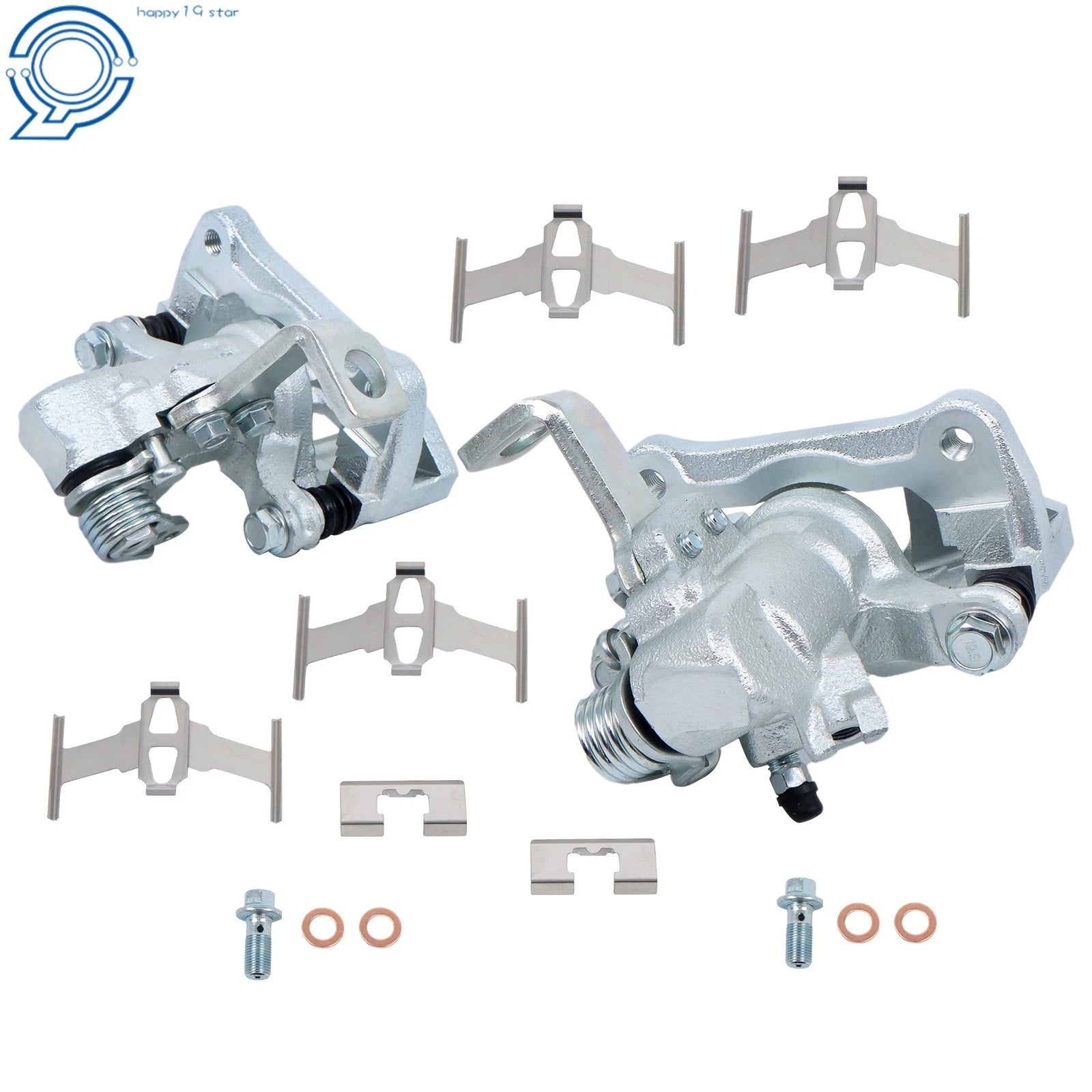 Set of 2 Rear Brake Calipers 19-B1557 for Acura Integra (94–01) & Honda Civic (92–00)
