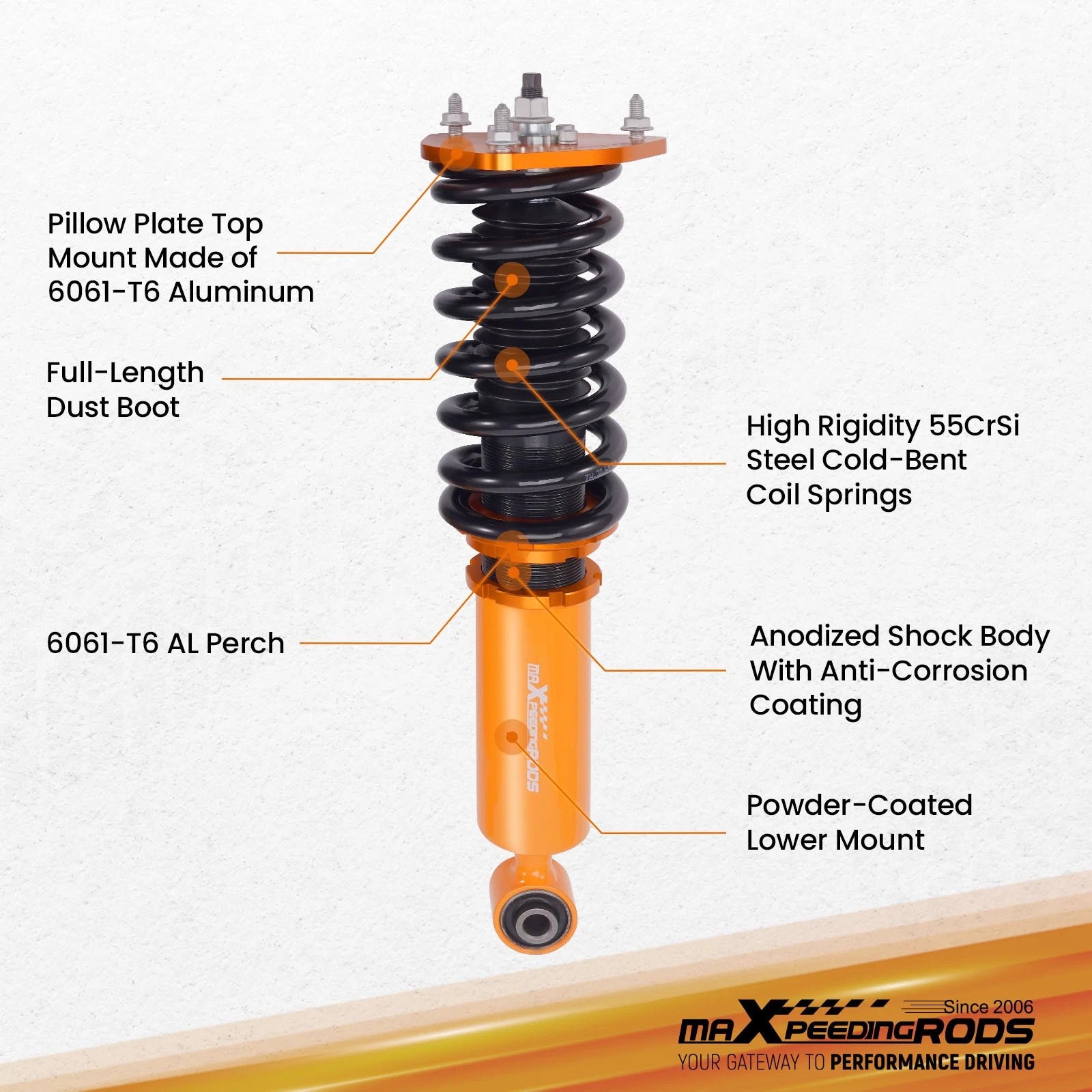 Adjustable Coilovers Lowering Kit for Nissan 370Z / G37 (2009–2013)