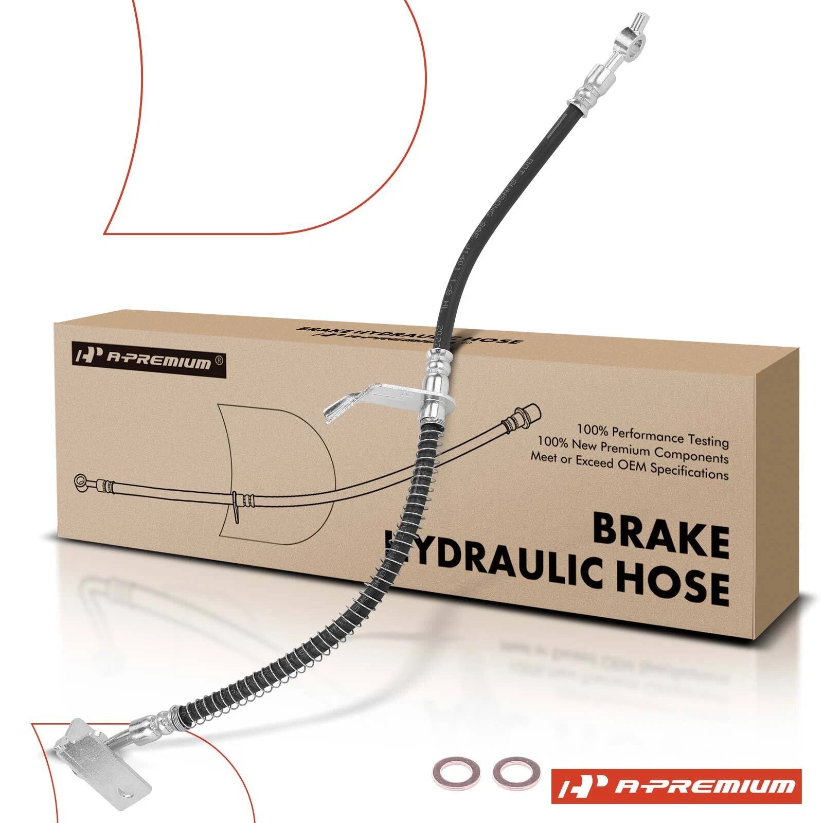 Front Right Brake Hydraulic Hose for Hyundai Elantra (2017–2020) Kia Forte