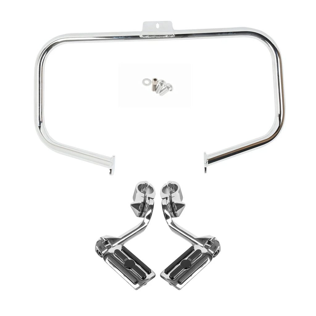 Engine Guard Crash Bar & Highway Foot Pegs for Harley Heritage Softail (2000–2017)