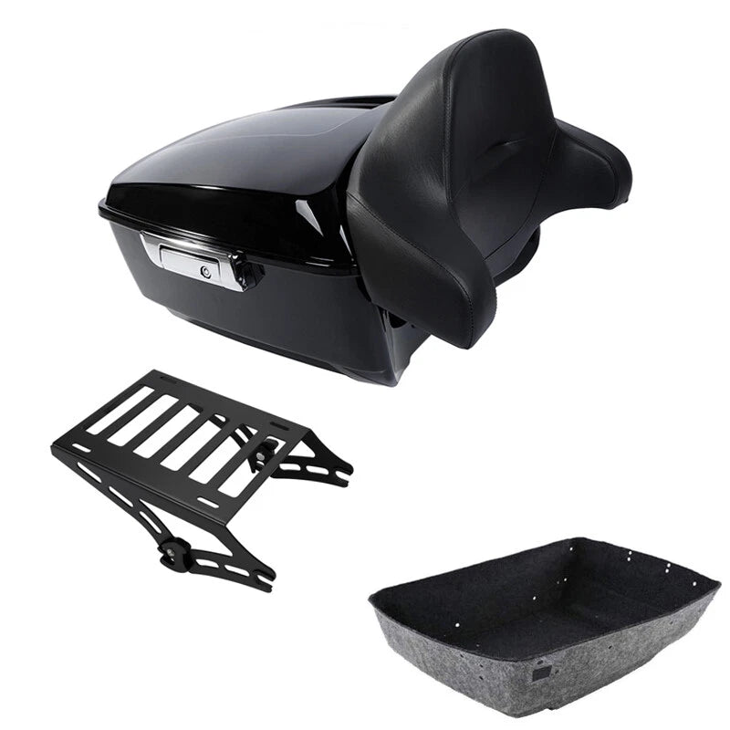 Trunk Backrest Pad Mount Rack for Harley Touring Street Glide (2014–2026)