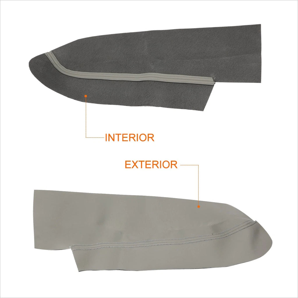 Set of 2 Front Door Armrest Covers for Honda CR-V (2007–2012) Microfiber Leather Grey